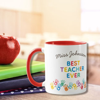 Mug Mignonne Peint Mains Appréciation de l'enseignant