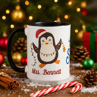 Mug Mignonne Pinguin Noël Vous Êtes Le Meilleur Enseig