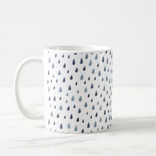 Mug Mignonne pluie. Aquarelle motif sans couture. Pai 