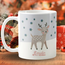 Mignonne Rindeer Flammes de neige Nom du dessin No