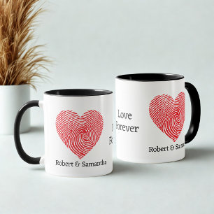 Mug Mignonne rouge amour empreinte coeur valentine