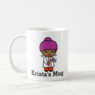 Mug Mignonne scientifique / Fille chimiste avec flacon