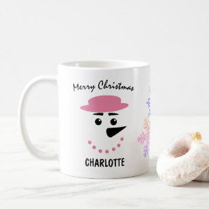 Mug Mignonne Snowman Dans Un Casquette De Bateau. Joye
