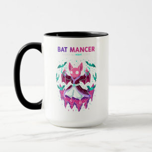 Mug Mignonne sorcière de chauve-souris rose invoquant 