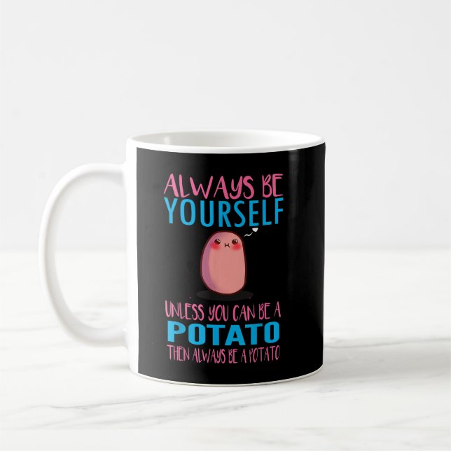 Mug Mignonne toujours être une pomme de terre j'aime l (Gauche)