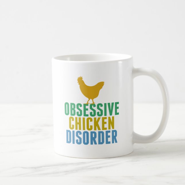 Mug Mignonne Trouble du poulet obsessionnel (Droite)