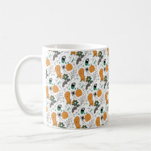 Mug Mignons gribouillis d'Halloween Citrouille Fantôme