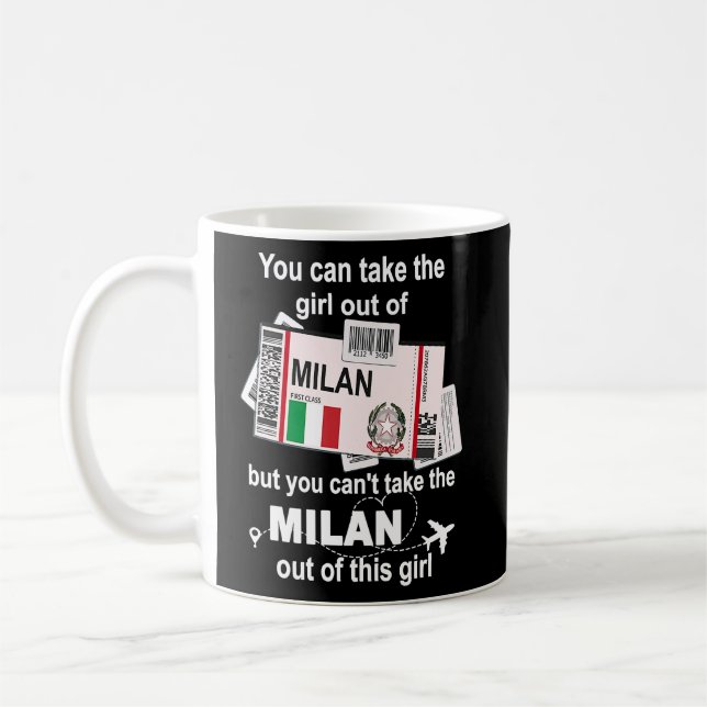Mug Milan Boarding Pass Milan Girl Milan (Gauche)