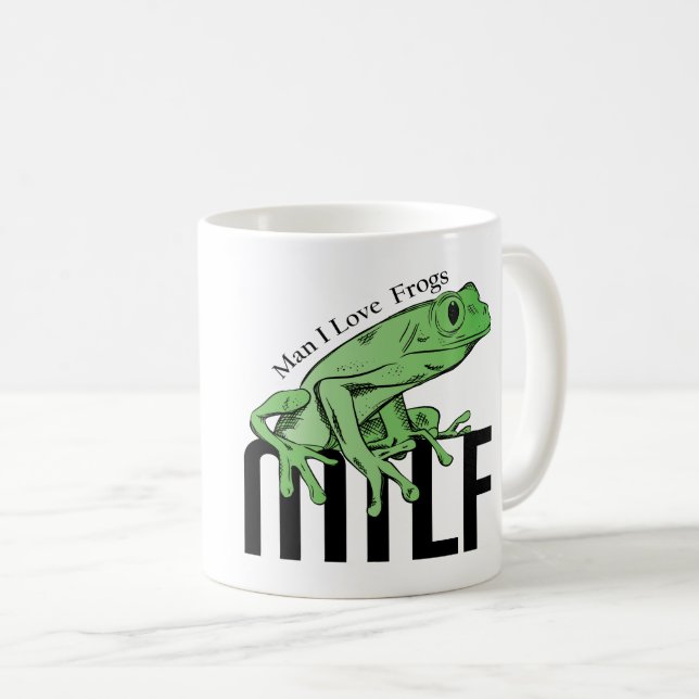 Mug MILF Man I Love Frogs Tee Funny Frog Amphibian (Devant droit)
