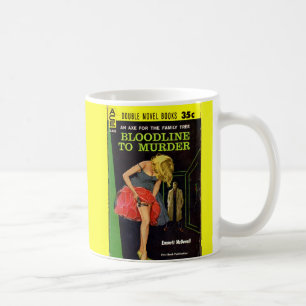 Mug milieu des années 1950 Bloodline to Murder pulpe c