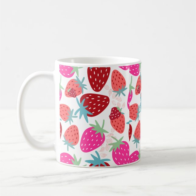 Mug milkshake à la fraise kawaii (Gauche)
