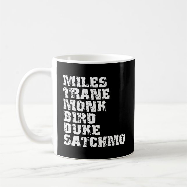 Mug Milles de jazz Coltrane Monk Parker Ellington L (Gauche)
