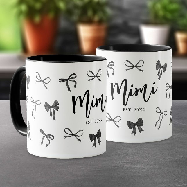 Mug Mimi de la Bow noire Année établie (Créateur téléchargé)