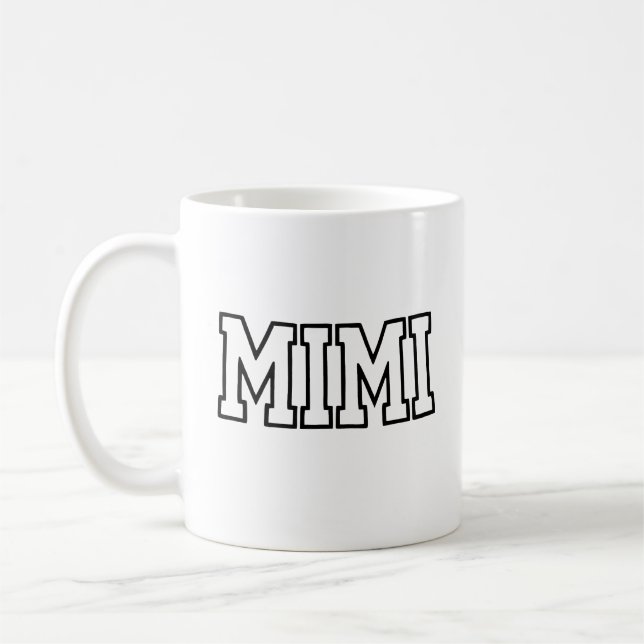 Mug Mimi Name Typography Design (Gauche)