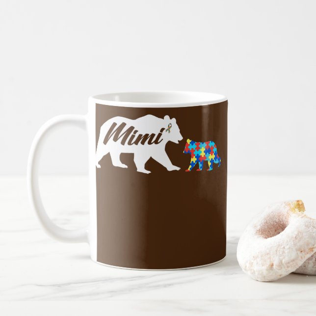 Mug Mimi Ours Autistique Sensibilisation sur l'autisme (Avec donut)