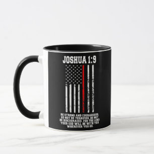 Mug Mince ligne rouge pompier Bible Verse Christian 