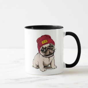 Mug Mini carlin de hippie de chiot