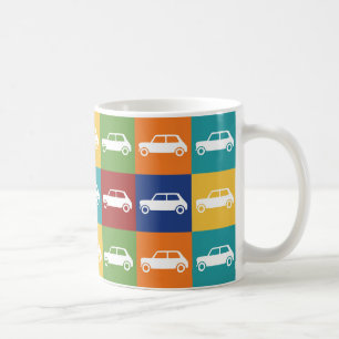 Mug Mini-Cooper en damier Clair