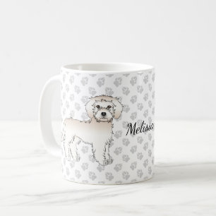 Mug Mini Goldendoodle de dessin animé couleur crème &