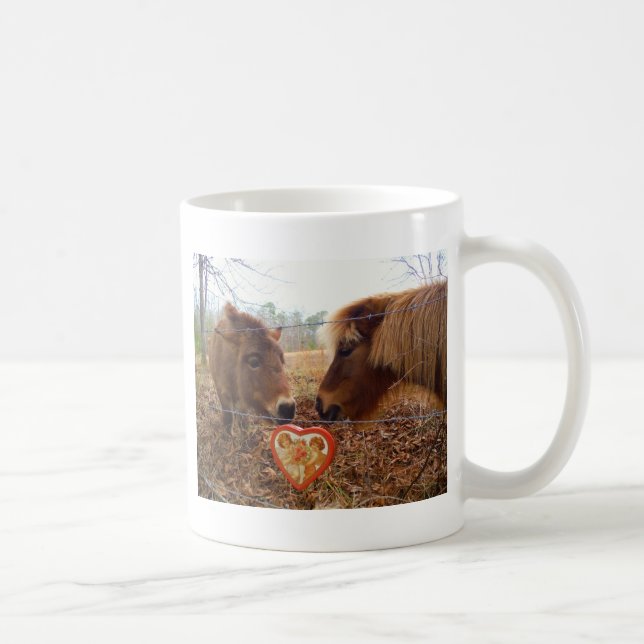 Mug Miniature Donkey & Horse Valentine Heart (Droite)