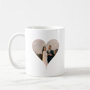 Mug Minimal moderne de Coeur photo Couple Cadeau