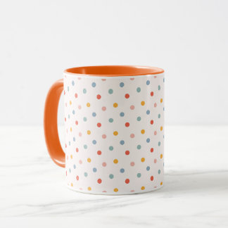 Mug Minimalist Abstract Tiny Spots Pastel Earth Tones 