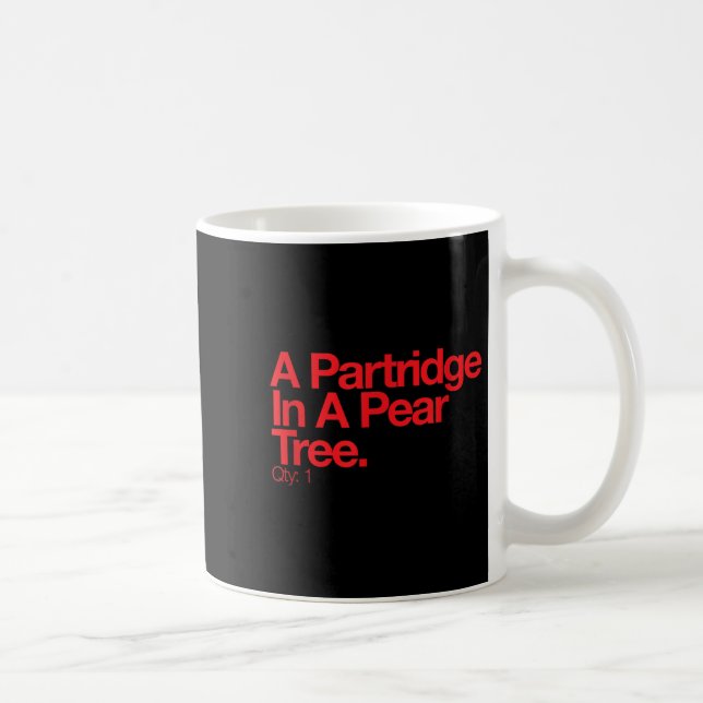 Mug Minimalist Christmas T Shirt - Partridge In A Pear (Droite)