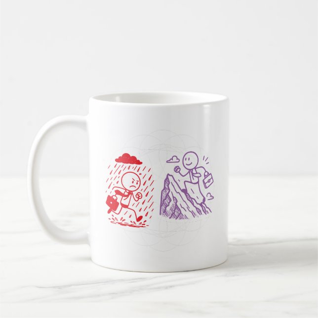 Mug Minimalist Illust From Rain to Sunshine  (Gauche)