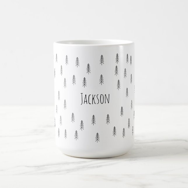 Mug Minimalist Modern Black and White – Custom Coffee  (Centre)