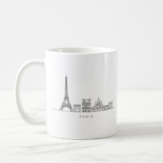 Mug Minimalist Paris Skyline Line Art