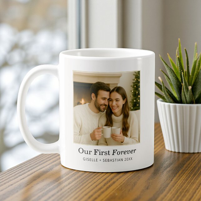 Mug Minimalist Photo Personalized Text Keepsake (Créateur téléchargé)