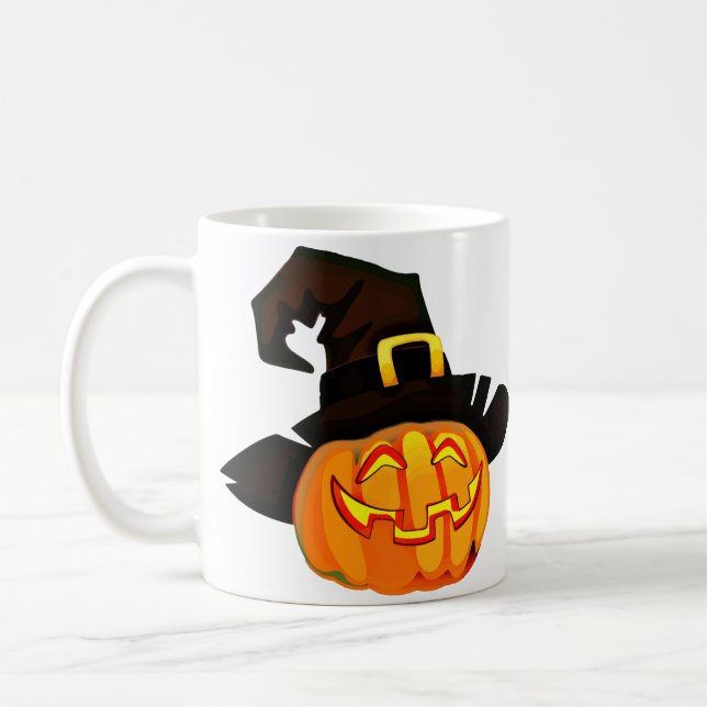 Mug Minimalist Pumpkin Witch Hat (Gauche)