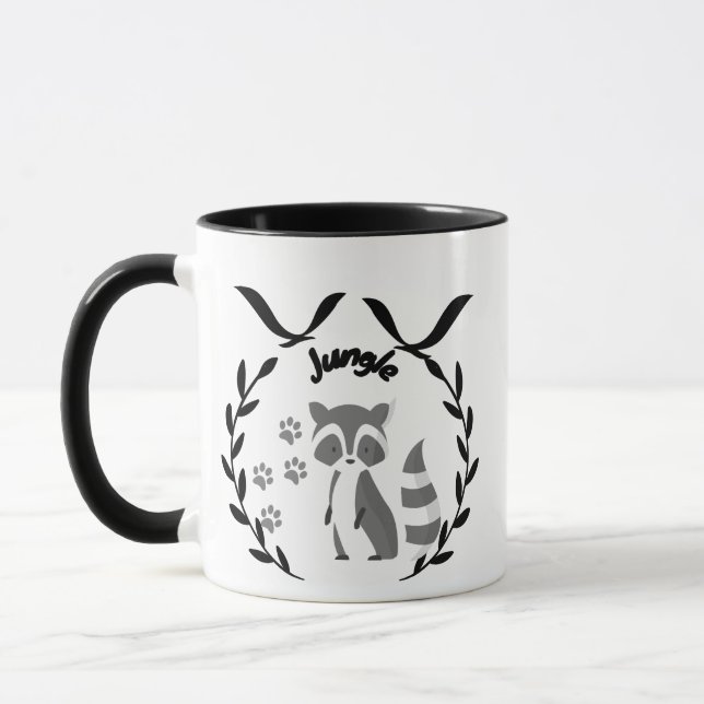 Mug Minimalist Raccoon Graphic (Gauche)