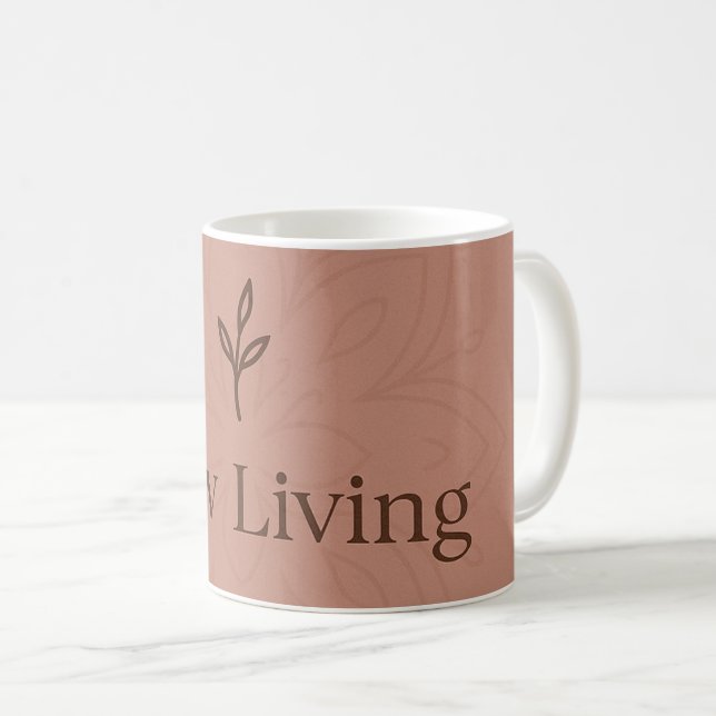 Mug Minimalist "Slow Living"  (Devant droit)