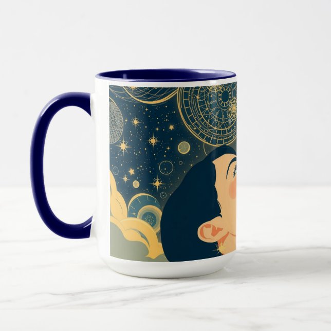Mug Minimalist Starry Night Dreamer (Gauche)