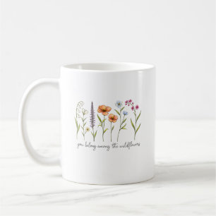 Mug Minimaliste Art Linéaire de Fleurs Sauvages - Élég