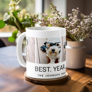Mug Minimaliste de collage de 4 photos - la meilleure