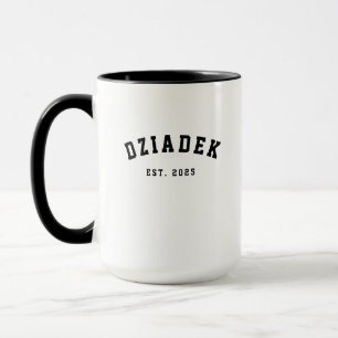 Mug Minimaliste Dziadek Est Année