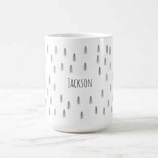 Mug Minimaliste Moderne Noir et Blanc – Café Personnal