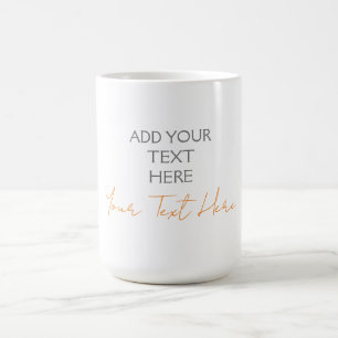 Mug Minimaliste Moderne Personnalisé Texte Simple