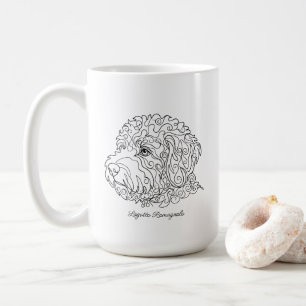 Mug Minimaliste monochrome ligne artistique Lagotto Ro