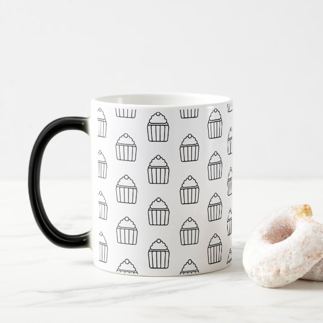Mug minimaliste Motif Cupcake (Avec donut)
