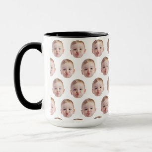 Mug Minimaliste Personnalisé Funny visage Cadeau Noël 