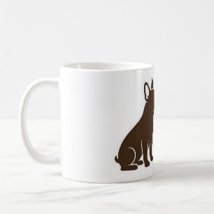 Mug Minimaliste Silhouette de Bouledogue Français Amou