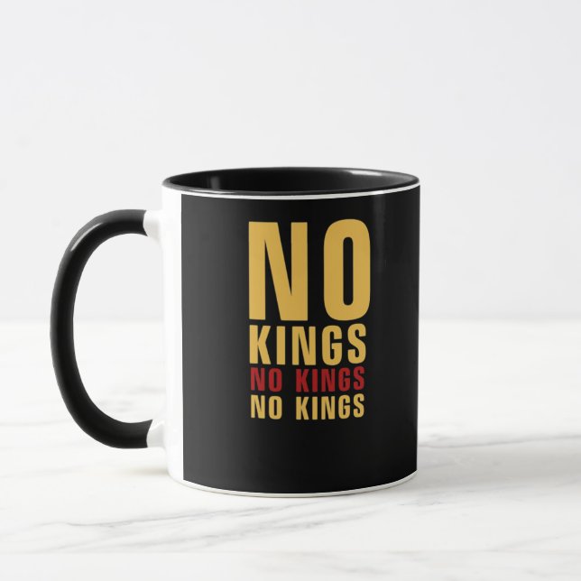 Mug Minimalistic Design No Kings Rebellious No Kings C (Gauche)