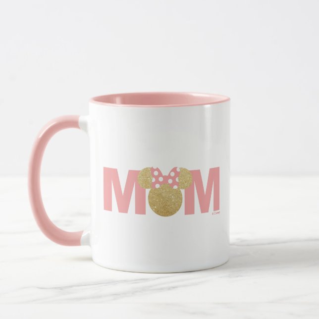 Mug Minnie Mouse | Or et rose - Maman (Gauche)