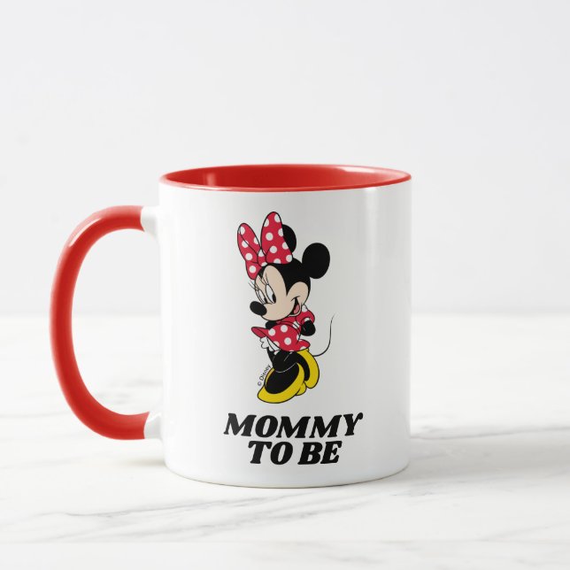 Mug Minnie Mouse | Pois rouges - Maman à être (Gauche)
