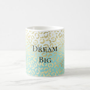 Mug Mint Aquarelle Ombre Glam Or Leopard
