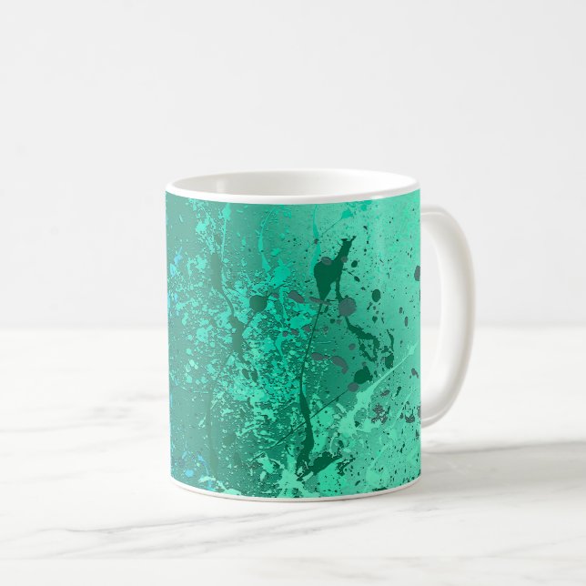 Mug Mint Flurry Abstract Spatter Art (Devant droit)