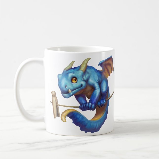 Mug Minuscule Dragon Bleu (Gauche)